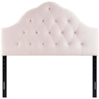 Modway Sovereign Diamond Tufted Performance Velvet Queen Headboard - Pink-Stain Resistant Fabric