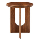 Modway Rivian Round Side Table - Walnut-Weight Capacity: 77 lb