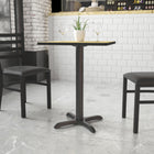 Flash Furniture – Pied de table de restaurant en fonte d’acier 22 x 22 po, base en X, colonne hauteur table 3 po de diam., noir-Base de table de restaurant