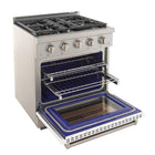 Kucht 30" KFX-X Series Pro Style Propane Gas Range - Stainless Steel/White-New true simmer burners for precise low heat cooking