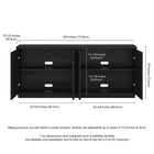 Hudson&Canal Alston 68"W Buffet Table - Black Grain-8