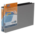 QuickFit Heavy Duty 11" x 17" Spreadsheet Binder - D Ring - 1" - Black - 2 Pack-3 Ring Binder