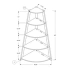 Monarch Specialties - 2424 60 po H Etagere - Etagere En Coin D'Appoint Taupe Fonce-Dimensions : 60 haut. x 24 larg. x 24 prof. (po)