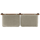 Modway Anela Wall-Mounted Chenille Upholstered King Size Headboard - Oatmeal Walnut-Assembly Required