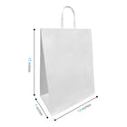 Reliabag - Sac En Papier Avec poignees Torsadees, Blanc, 13 po L X 7 po P X 17 po H, Paquet De 250-Poignees renforcees en ficelle torsadee