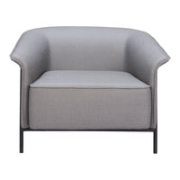 Zuo Burry Accent Chair - Slate Grey-Cozy polyester linen fabric