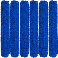 Gritt Commercial - Tête de vadrouille à poussière en microfibre bouclée - 60 po x 5 po - Bleu - Paquet de 6-La tête de vadrouille en microfibre assure un nettoyage efficace