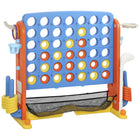 Qaba - Jeu 4 en 1 géant pour enfants avec basket-ball, jeu d’anneaux, golf - multicolore-Combine quatre jeux en un, offrant un plaisir polyvalent pour toutes les fêtes 