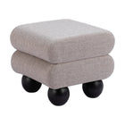 Zuo Davao Ottoman - Grey-Comfy and durable polyester fabric
