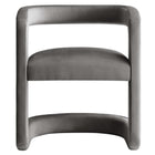 Modway - Winslow Performance Velvet Chaise d’accent en tonneau - Storm Grey-8