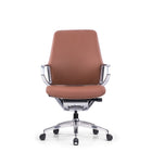 DecentLiving Standard Height-Back Office Chair - Brown-Premium genuine leather office chair