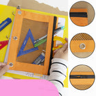 BAZIC Products 3-Ring Pencil Pouch with Mesh Window - Retro Pastel Colors - 12 Pack-Brilliant design: Fun, colorful, and elegant. Perfect for teachers, students, adults, teens, and children