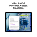 Apple - iPad Air 11 po, Puce M4, Wi-Fi, 128 Go, Violet-Apple Intelligence est un système d’intelligence personnelle qui vous aide à créer, à communiquer et à en faire plus sans effort – avec des protections de la vie privée révolutionnaires à chaque étape