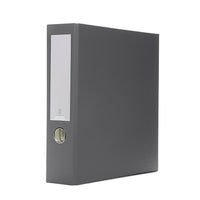 Bindertek 3-Ring 3-Inch Premium Binders - Dark Grey-Removable label included in spine pocket