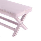 Manhattan Comfort - Abigail banc ottoman capitonné en velours style milieu du siècle 42,12" - rose-Jambes croisées en X élégantes
