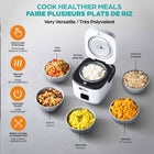 Rice Robot 4 Cup Space Saving Rice Cooker with Ceramic Nonstick Inner Pot - White -6