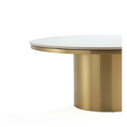 Manhattan Comfort Glenn 31.49" Modern Glam Coffee Table - Gold-Classy Elegant Design to Enhance your Living Environment