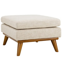 Modway Engage Upholstered Fabric Ottoman - Beige-Upholstered Ottoman