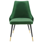 Modway Adorn Performance Velvet Dining Side Chair - Emerald - 2 Pack-Comes Fully Assembled
