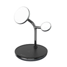 Adam Elements - Station de charge sans fil magnétique 3-en-1 OMNIA M3+ - Noir- Recharge 3-en-1 : Rechargez simultanément votre iPhone 13, vos AirPods et votre Apple Watch pour une solution de recharge tout-en-un pratique