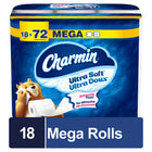 Charmin Ultra Soft Toilet Paper - Mega Rolls - 18 Pack-18 Mega Rolls = 72 Regular Rolls