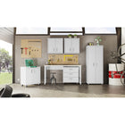 Manhattan Comfort - Armoire de garage moderne Fortress 77 cm (30,3 po) - Blanc-Garantie limitée du fabricant de 30 jours
