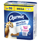 Charmin Ultra Soft Toilet Paper - 24 Mega Rolls of 208 Sheets Per Roll-Holds up so your hands and behind keep clean while you go