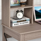 HOMCOM 41.3" Computer Desk with Storage - Brown-Suitable for home study, office, dorm and etc