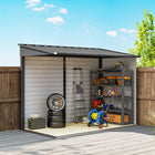 Outsunny Steel Outdoor Storage Shed - 4.6' x 9' -Two ventilation slots to keep the inside dry and fresh
