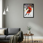 Leo Carlsson Anaheim Ducks - Framed Canvas - 22" x 31"-Ready to hang - arrives fully assembled