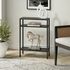 Hudson&Canal - Console Ricardo de 56 cm de large avec étagères en métal - Bronze noirci-Caractéristiques assemblage facile