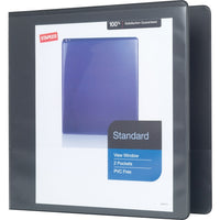 Staples® – Reliure de présentation standard à anneaux en D, 2 po, noir-Les anneaux en D sont dotés d'une plus grande capacité de feuilles que les anneaux ronds de la même grandeur