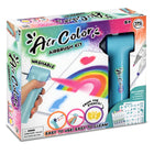 TPG Creations Aircolour Airbrush 14-Piece Kit with Markers & Stencils-Create Stunning Airbrush Art: Simply insert one of the included markers into the airbrush device and spray vibrant colours effortlessly onto paper. Whether you're creating smooth gradients or bold designs, the airbrush effect brings a whole new level of creativity to your artwork.