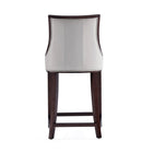 Manhattan Comfort - Tabouret de comptoir Fifth Avenue 19" traditionnel rembourré en similicuir - gris clair-Livré chez vous entièrement assemblé ! Aucun assemblage requis