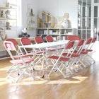Flash Furniture Kids Plastic Folding Chair - Burgundy - 10 Pack-Lightweight Design
