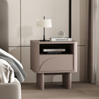 Manhattan Comfort - Table de nuit moderne Ella 19,7" - Mocha-Comprend 1 étagère ouverte et 1 tiroir à extension totale avec une façade avant en demi-cercle surélevée