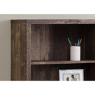 Monarch Specialties 7404 48"H Bookcase - Brown Reclaimed Wood-Look/ Adj. Shelves-4-shelf bookcase in a brown reclaimed wood-look finish on all sides to make a real statement in your living space