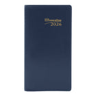 Brownline - 2026 Agenda mensuel de poche 18 mois - 6-1/2 po x 3-1/2 po - Couleurs assorties - Anglais-Reliure cousue avec jaquette en vinyle souple Castillan