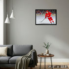 Alex Debrincat Detroit Red Wings - Framed Canvas - 31" x 22"-Ready to hang - arrives fully assembled