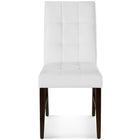 Modway Promulgate Biscuit Tufted Upholstered Faux Leather Dining Side Chair - White - 2 Pack-Maximum Weight Capacity: 331 lbs.