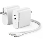ALOGIC 68W Rapid Power 2-Port USB-C PD GaN Charger - White-Gallium Nitride (GaN) Technology
