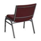 Flash Furniture – Chaise empilable Hercules grande et très large en tissu, bourgogne, capacité de 1000 lb, 2/paquet-Capacité de poids de 1000 lb
