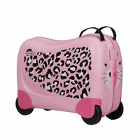 Samsonite Dream Rider Ride-On Kids Hardside Carry-on Luggage - Leopard-Elastic cross-straps help secure the contents