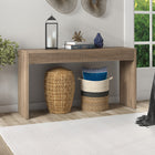 Hudson&Canal Lawrence 55"W Console Table - Antiqued Grey Oak-Features easy assembly