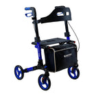 Journey Breeze Rollator Mobility Walker - Blue-Lightweight rollator design provides dependable support for everyday mobility