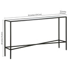 Hudson&Canal Henley 55"W Console Table with Glass Top - Blackened Bronze-9