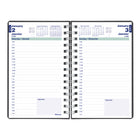 Blueline 2027 DuraFlex Daily Planner - 8" x 5" - Black - Bilingual-Twin wire binding with DuraFlex textured 2-piece poly cover
