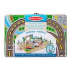 Melissa & Doug 18-Piece Wooden Take-Along Tabletop Town Set- Plenty of room to store all play pieces in the case with convenient carrying handle 