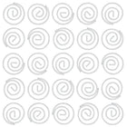 JAM Paper Circular Paper Clips - Round - White - 50 Pack-These colourful paperclips are great for organizing papers at home, school, or the office