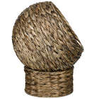 PawHut - Lit pour chat en osier avec coussin, support, pour chats d’intérieur - brun foncé-Matériau : Jacinthe d'eau, fil métallique (base), flanelle, coton PP (coussin) 
